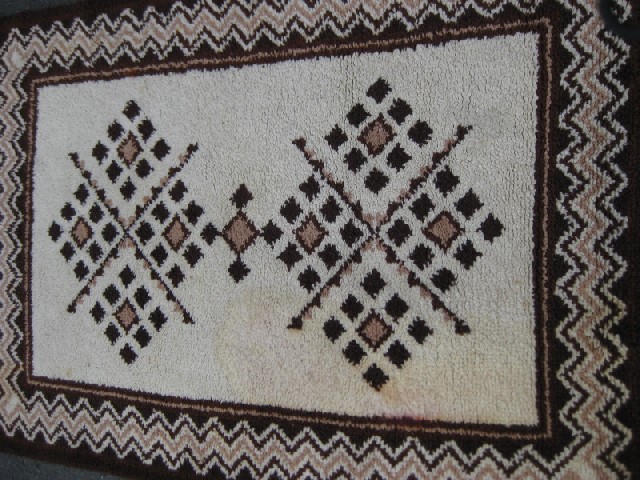 RUG #084, Brown & Cream 1.6m x 1.1m